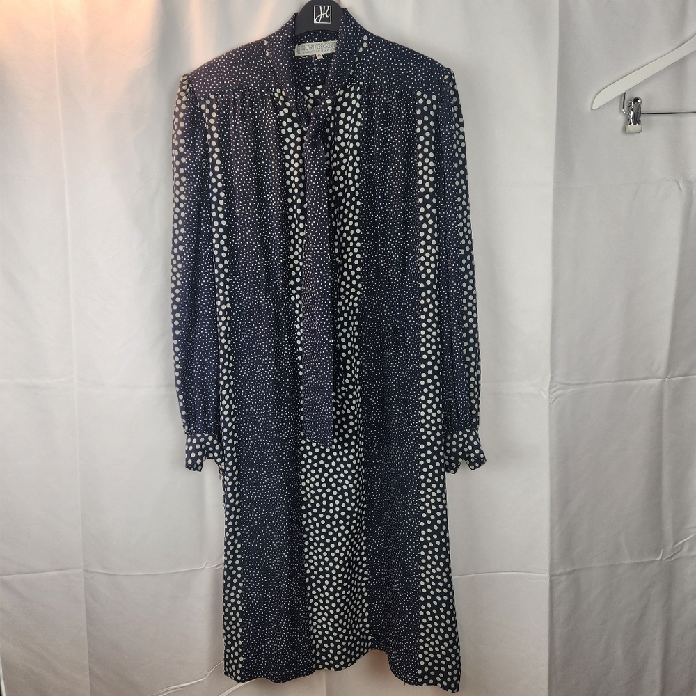 This Givenchy Nouvelle Boutique vintage 1970's polka dot dress in VGUC M